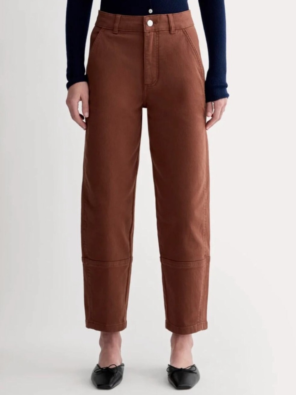 Everlane Utility Barrel Pants in Dark Brown Size 8